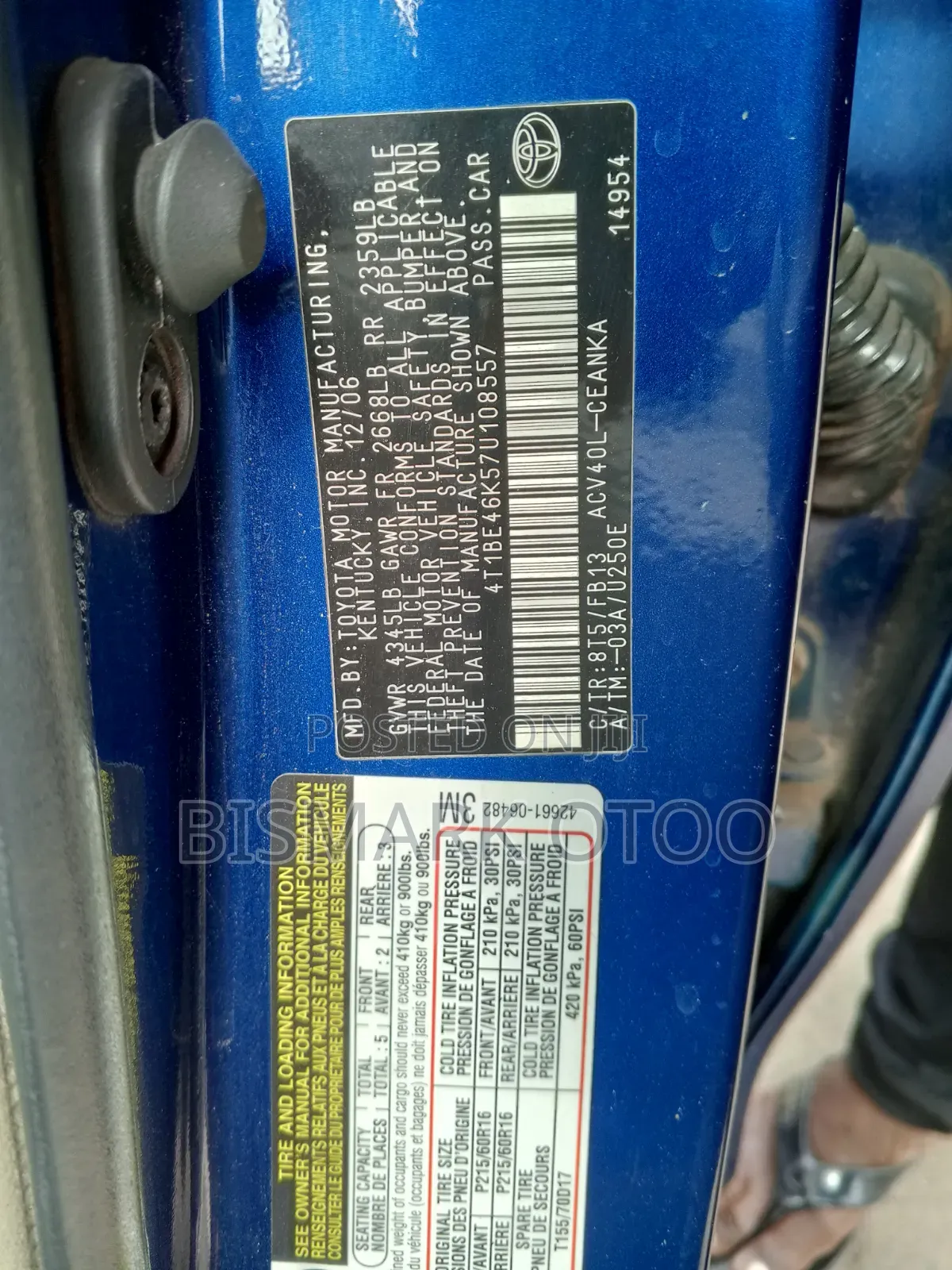 Toyota Yaris 2010 Blue