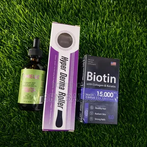Rosemary Hair Oil,Derma Roller, Biotin (Unisex Hair Growth)