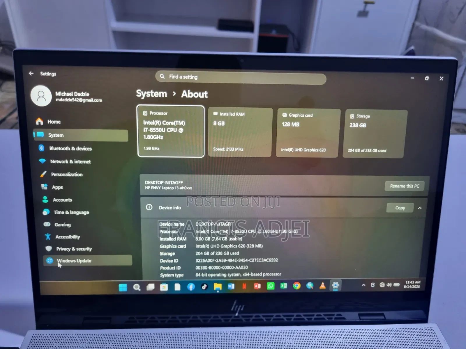 Laptop HP Pavilion 15 6GB Intel Core i7 SSD 256GB