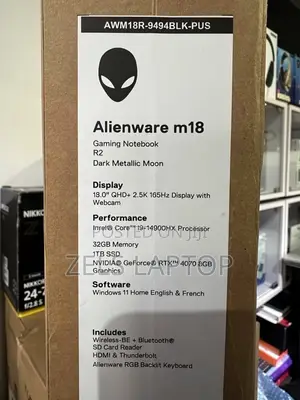 New Laptop Alienware M18X R2 32GB Intel Core i9 SSD 1T