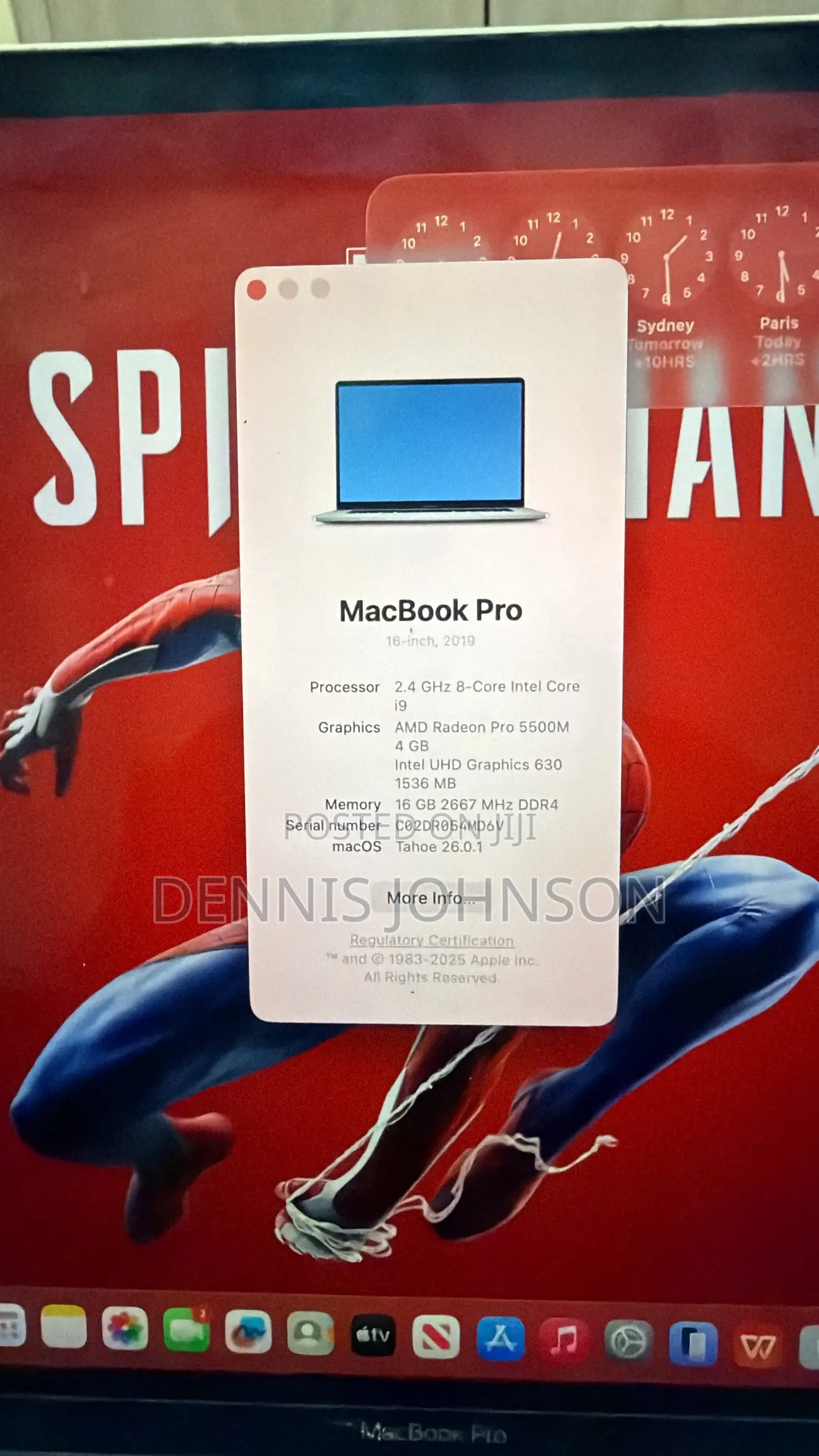 Laptop Apple MacBook Pro 2019 16GB Intel Core i9 SSD 512GB
