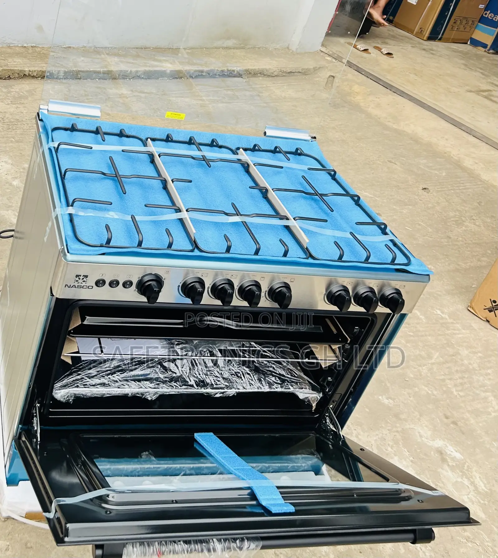 Try Lastest Nasco 5 Burner 90×60 Gas Cooker wI Grill [NASGC-AMG80S]