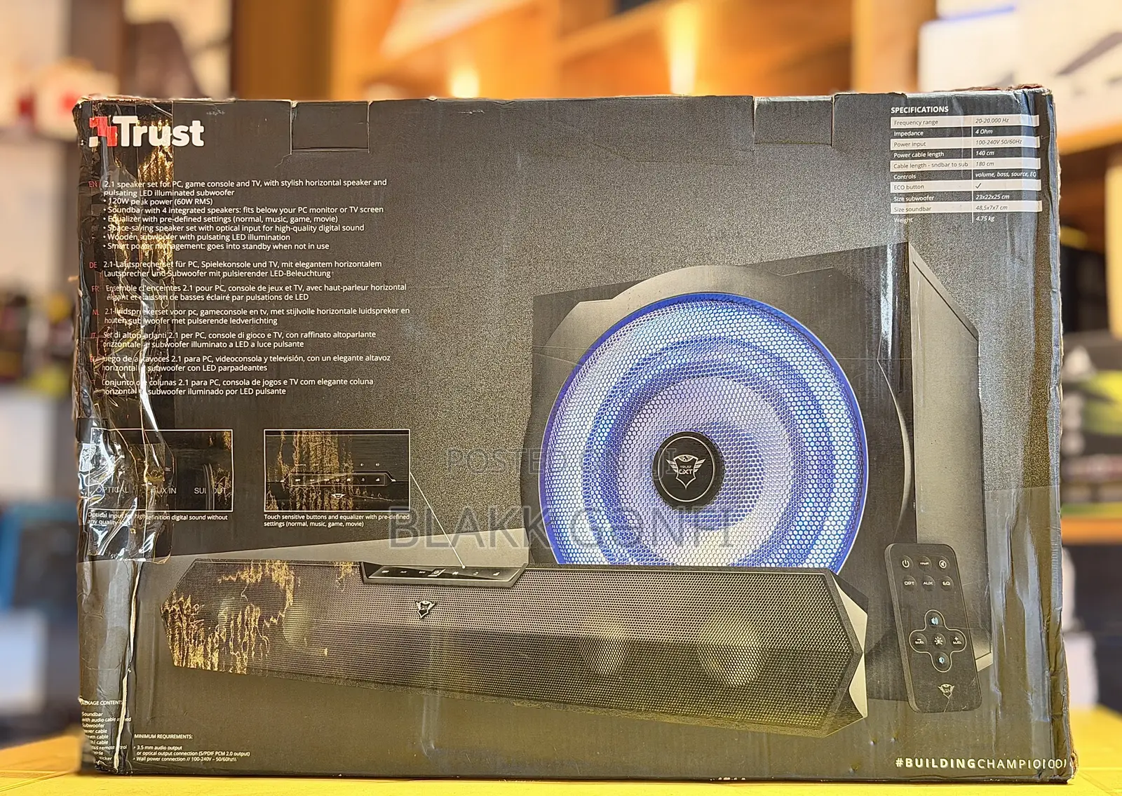 Trust Tytan GXT 668 2.1 Subwoofer Soundbar Speaker