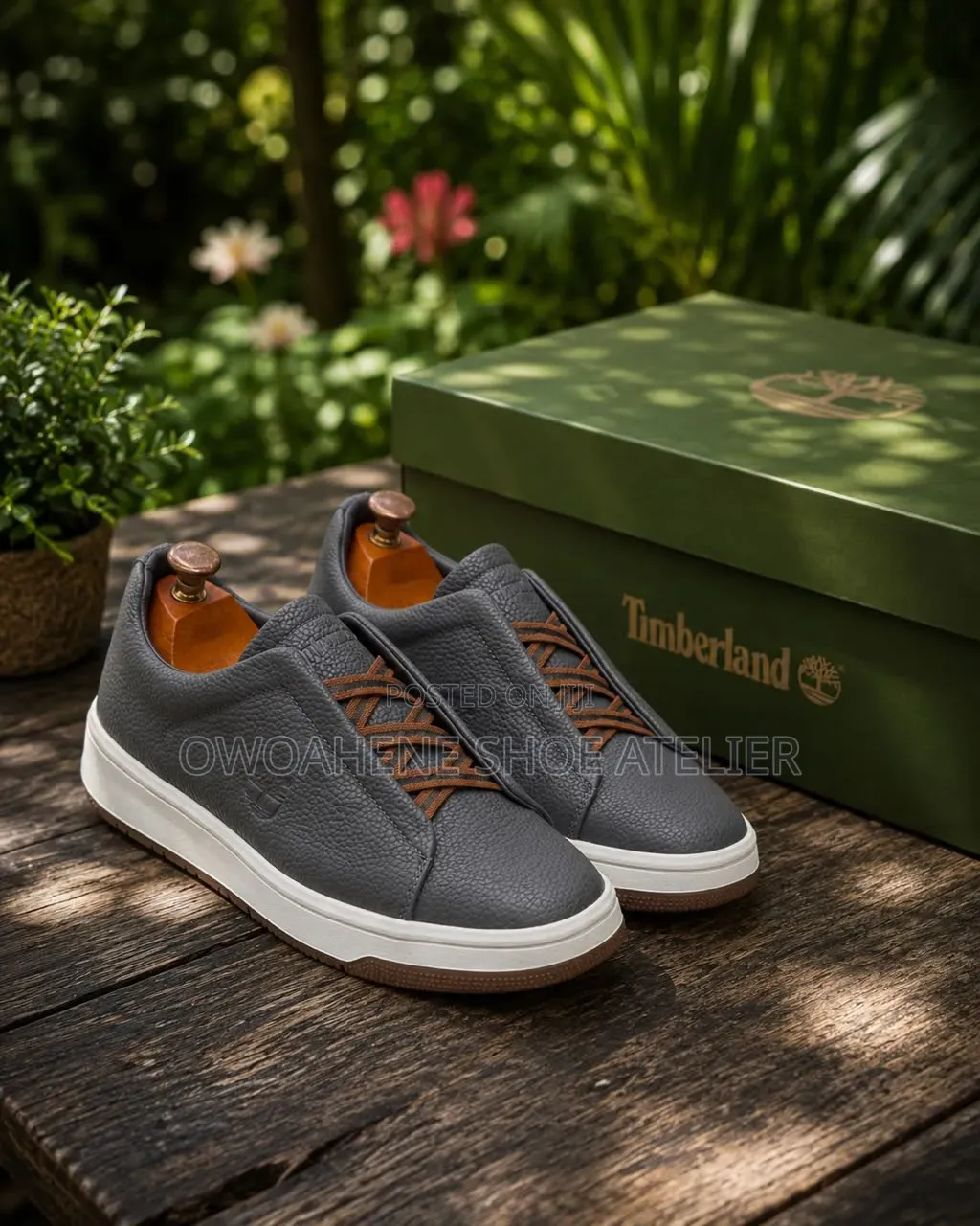 Timberland Leather Flat-Sole Slip-on Sneaker