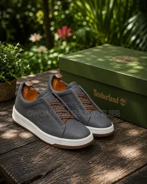 Timberland Leather Flat-Sole Slip-on Sneaker
