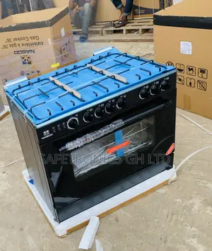 Available Black Nasco 5 Burner Gas Cooker With Grill (NASGC-AMG80S)