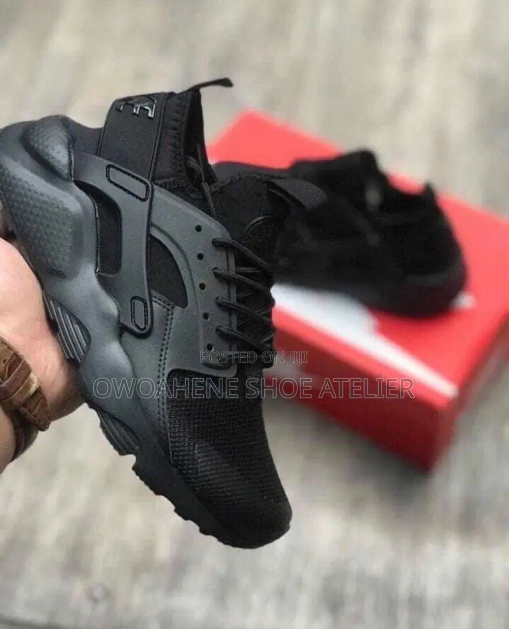 Nike Air Huarache Run Ultra "Triple Black" Sneaker,