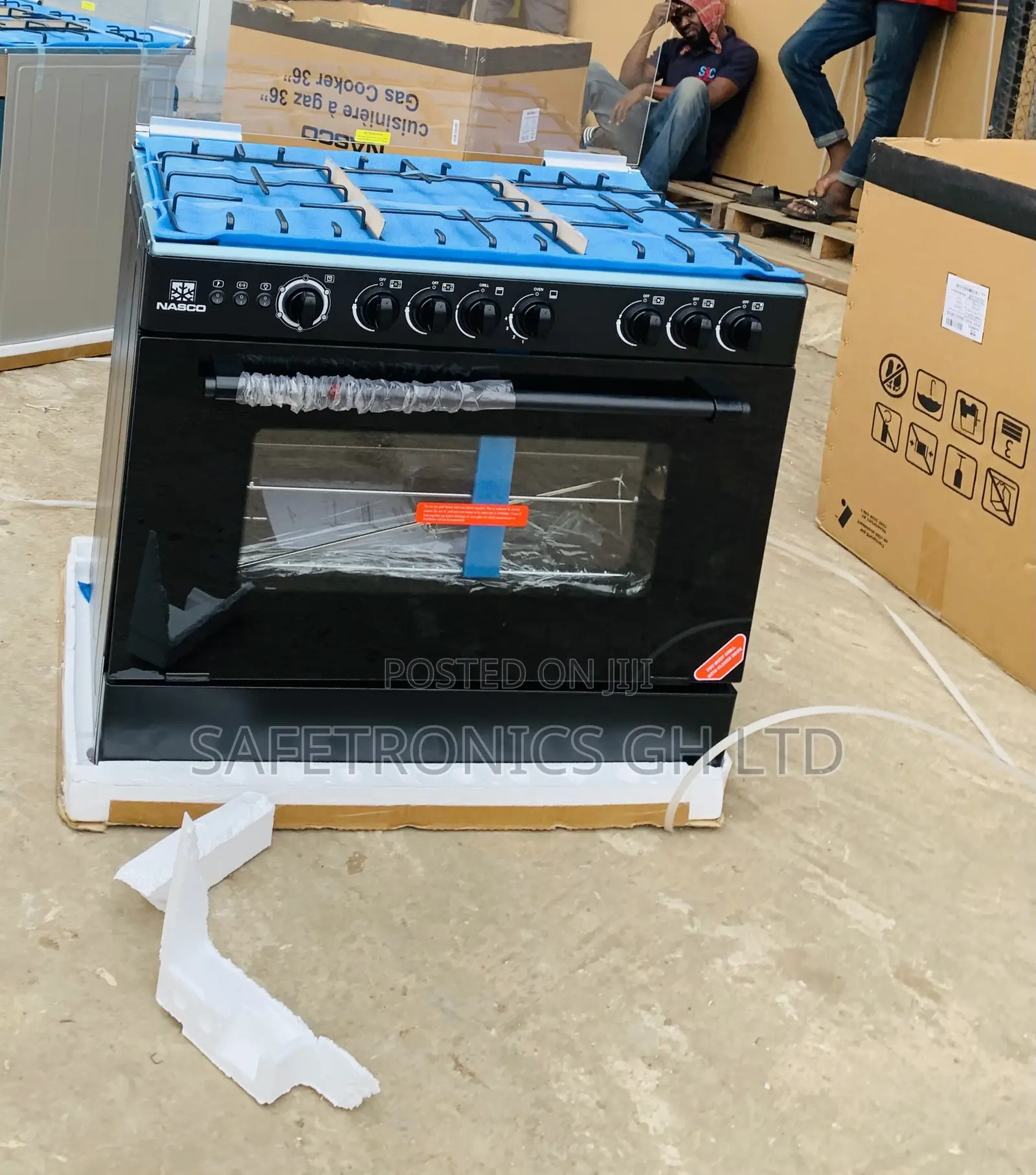 Super Sleek Nasco 5 Burner Gas Cooker With Grill (NASGC-AMG80S)