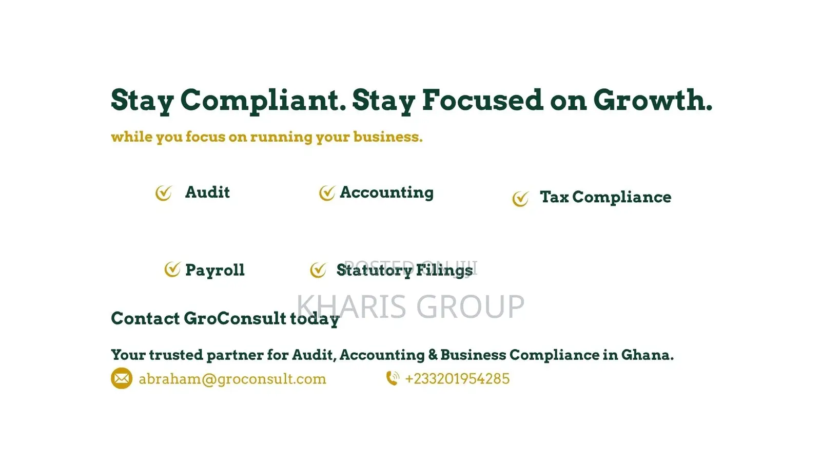 Need Reliable Accounting, Tax Audit Services in Ghana?