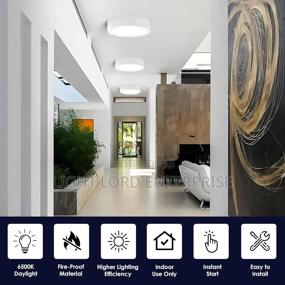 Fireproof Material Panel Light Surface Type White /Warm/Blue