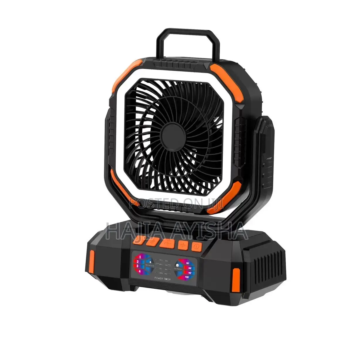 40,000mAh Solar Rechargeable Fan With Lamp Remote
