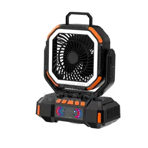 40,000mAh Solar Rechargeable Fan With Lamp Remote