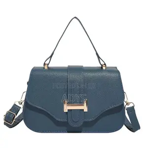 Blue Flap Crossbody Bag