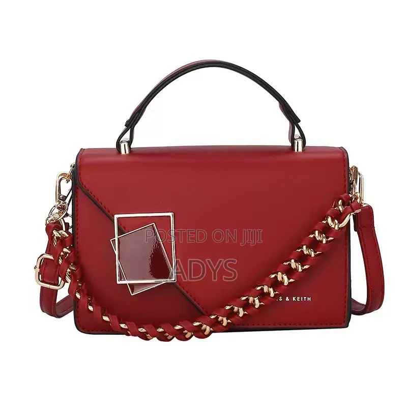 Red Chain Strap Handbag