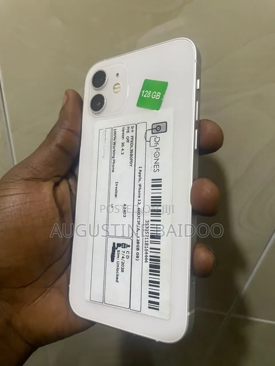 New Apple iPhone 12 128 GB White