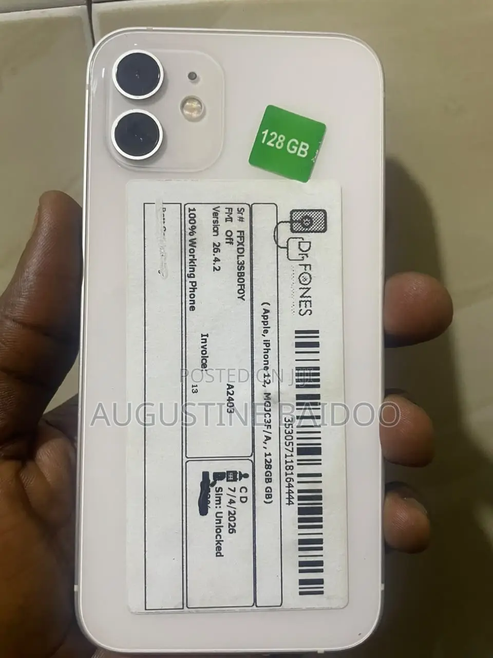 New Apple iPhone 12 128 GB White