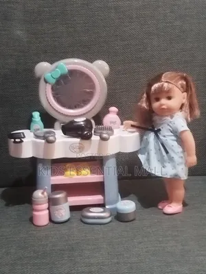 Interactive Doll and Dressing Table With Accessories