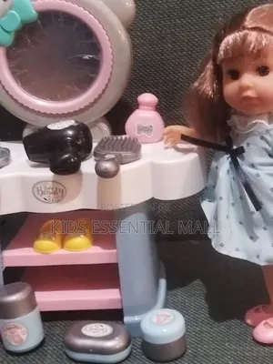 Interactive Doll and Dressing Table With Accessories