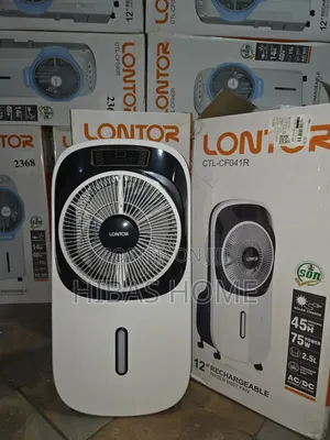 LONTOR CTL-CF041R – 12" Rechargeable Water Mist Fan Solar Fan