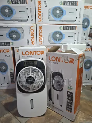 LONTOR CTL-CF041R – 12" Rechargeable Water Mist Fan Solar Fan