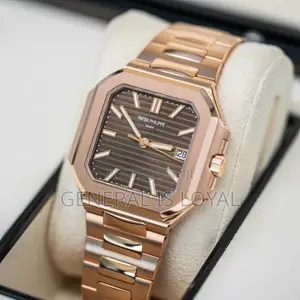 Patek Philippe Cubitus 7128/1r-001 Rose Goldsunburst Brown Dial.