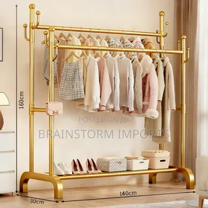 Double Cloth Hanger With Shoe Rack