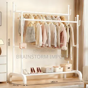 Double Cloth Hanger With Shoe Rack