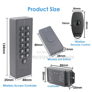 Wireles Door Lock Remote Control Access Control Kits 125Khz