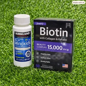 Kirkland Minoxidil and Biotin Hair Growth Suplement (Active Hair Comb)