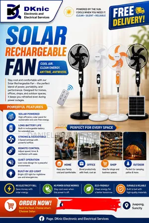 Solar Rechargeable Fan
