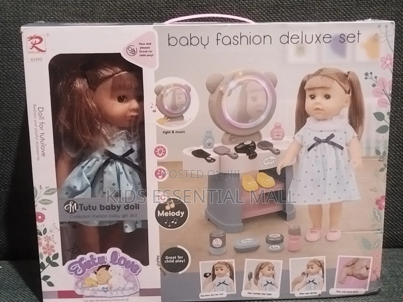 Interactive Doll and Dressing Table With Accessories