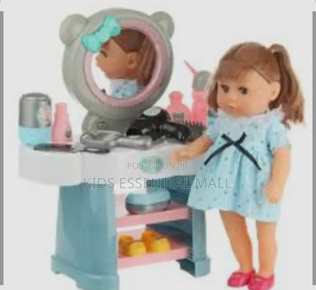Interactive Doll and Dressing Table With Accessories