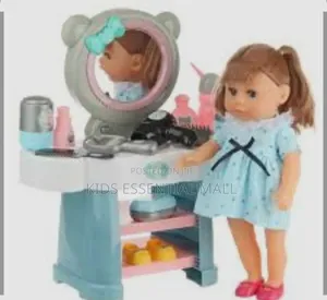 Interactive Doll and Dressing Table With Accessories
