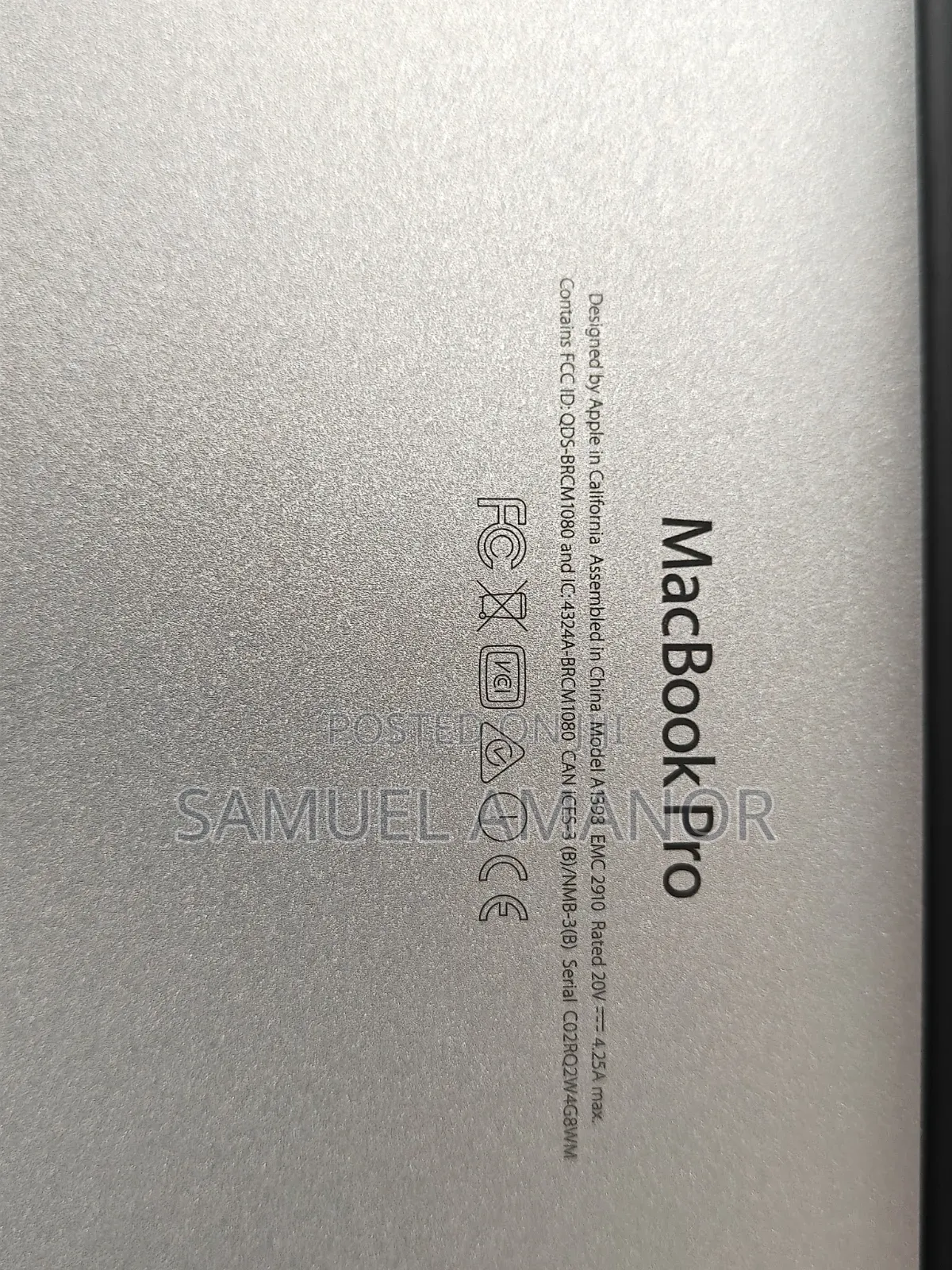 Laptop Apple MacBook Pro 2015 16GB Intel Core i7 SSD 1T