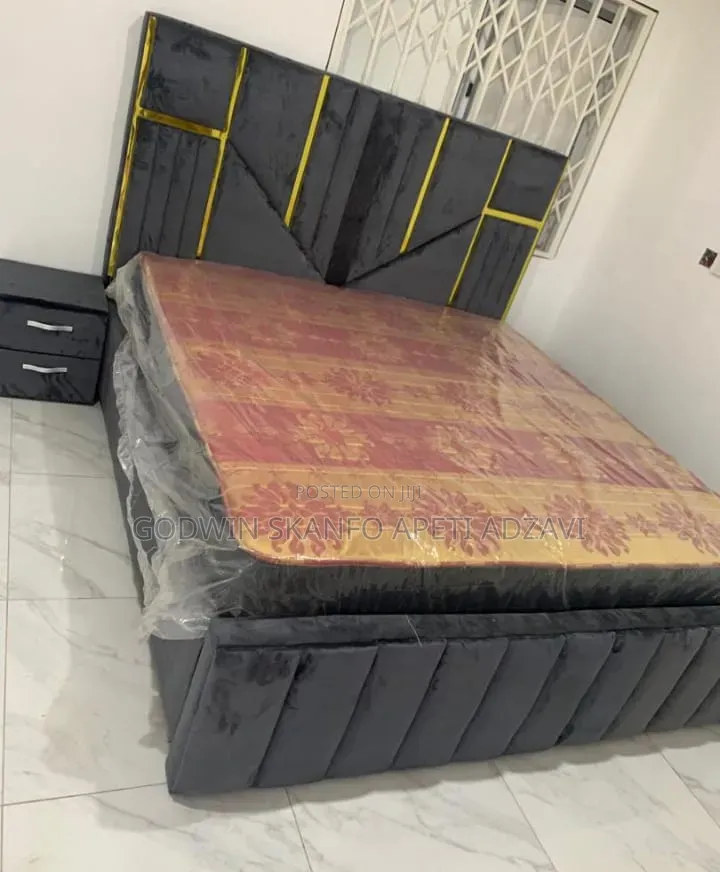 Queen Size Bed Frame and Mattress Side Drawer Available