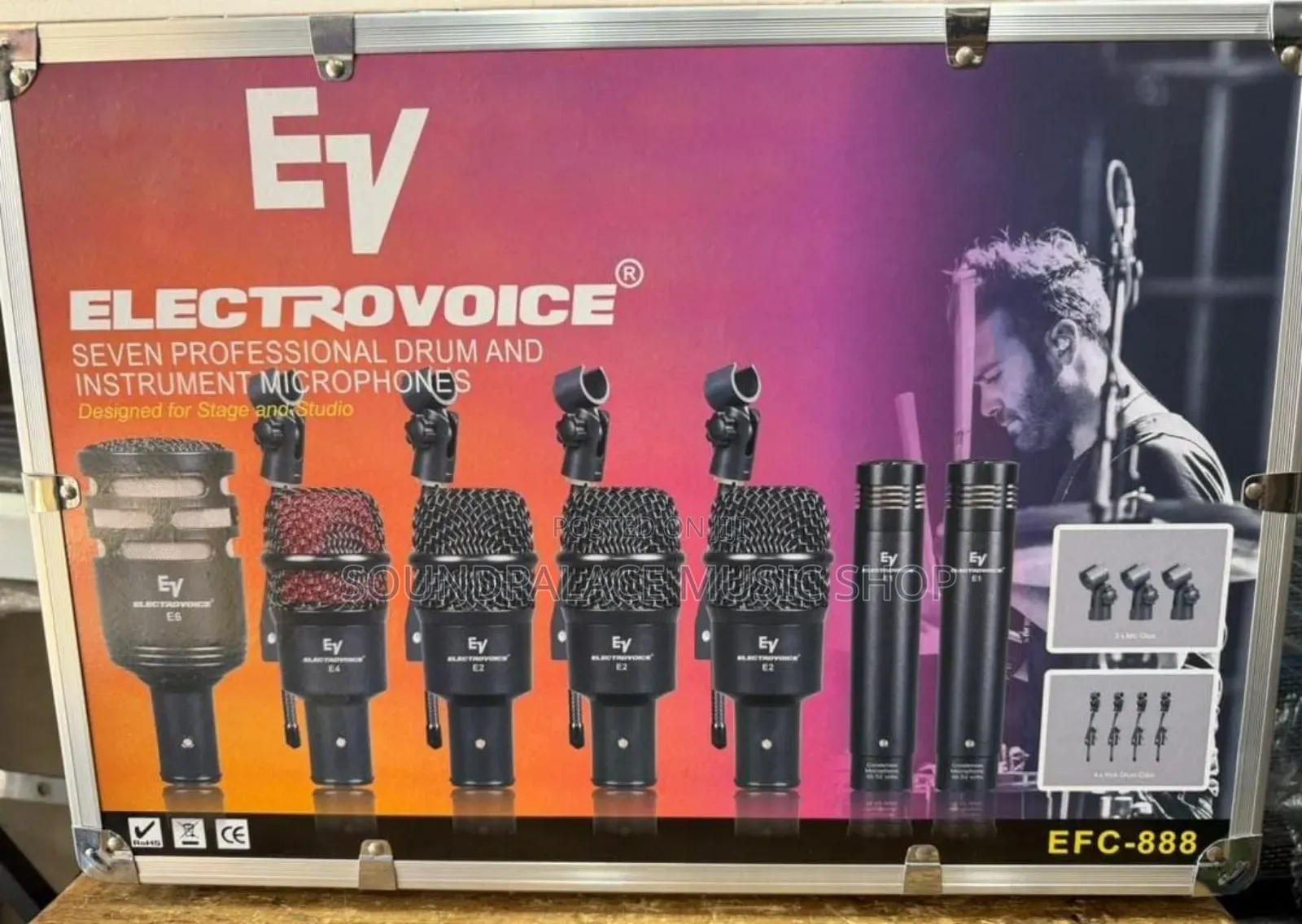 Electro-Voice EFC-888 7-Piece Professional Drum Microphone Kit/Set