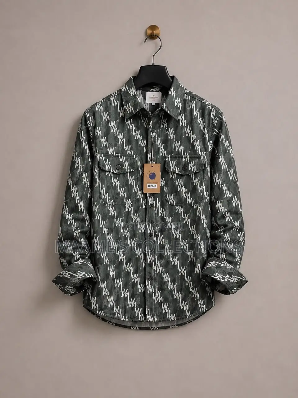 Men’s Premium Printed Long Sleeve Shirt – Stylish Smart