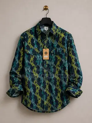 Men’s Premium Printed Long Sleeve Shirt – Stylish Smart