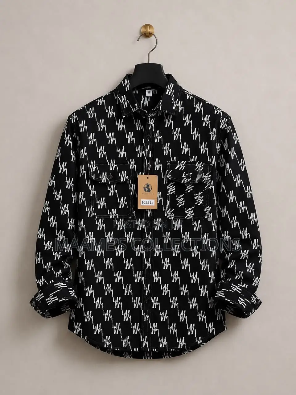 Men’s Premium Printed Long Sleeve Shirt – Stylish Smart