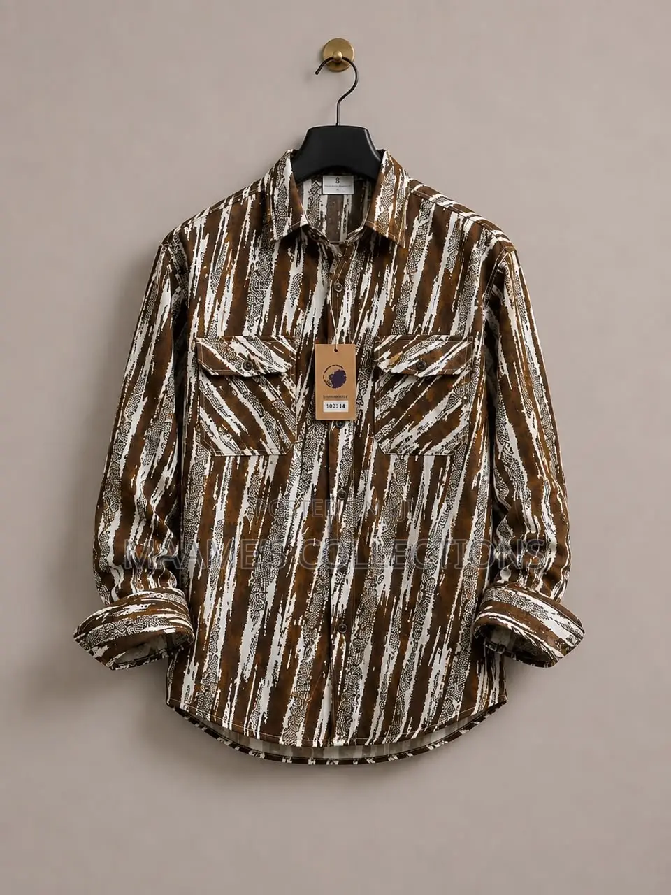 Men’s Premium Printed Long Sleeve Shirt – Stylish Smart