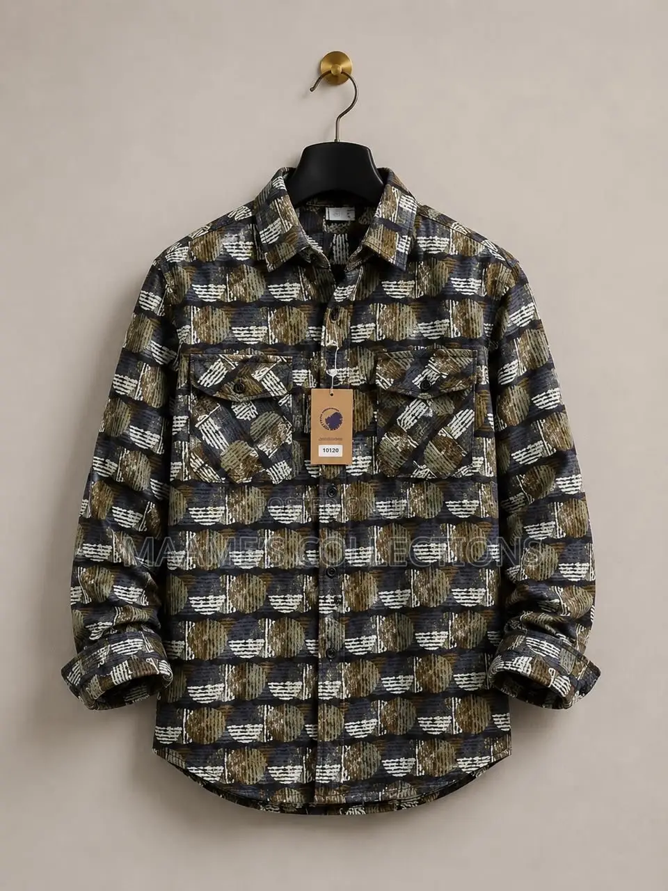 Men’s Premium Printed Long Sleeve Shirt – Stylish Smart
