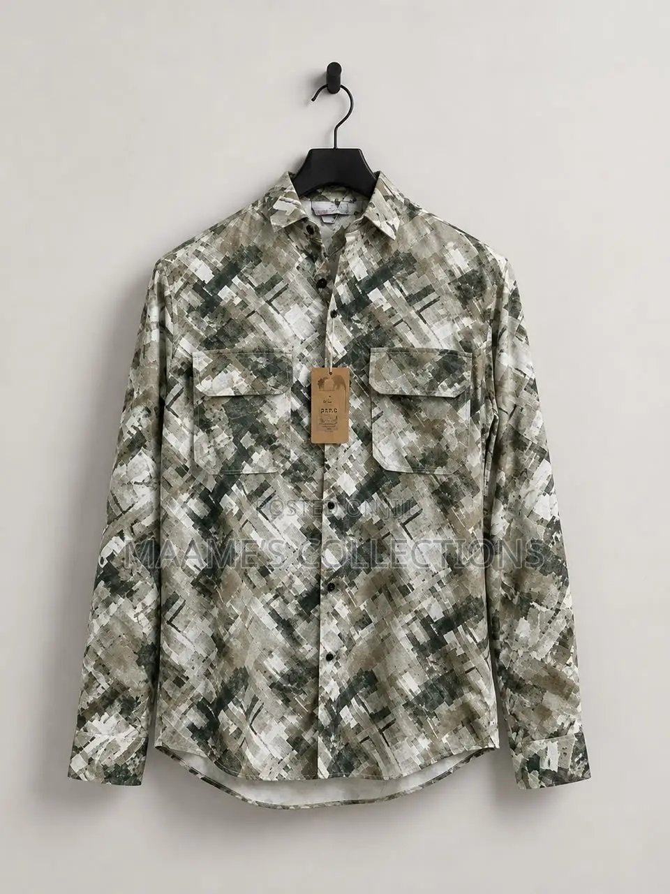 Men’s Premium Printed Long Sleeve Shirt – Stylish Smart