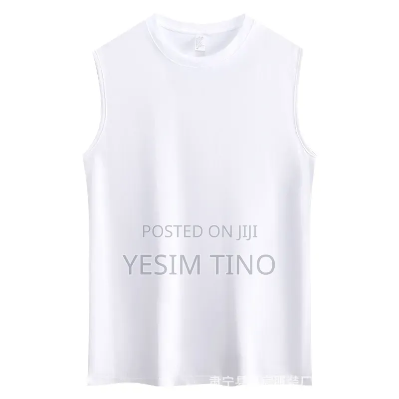 Plain Unisex Cotton T-Shirt and Sleeveless Shirt