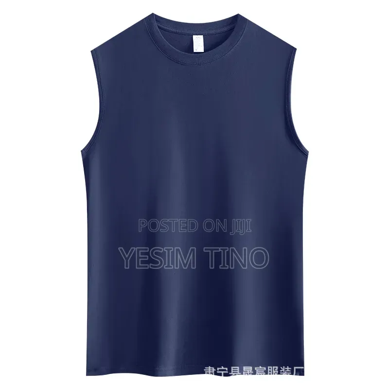 Plain Unisex Cotton T-Shirt and Sleeveless Shirt