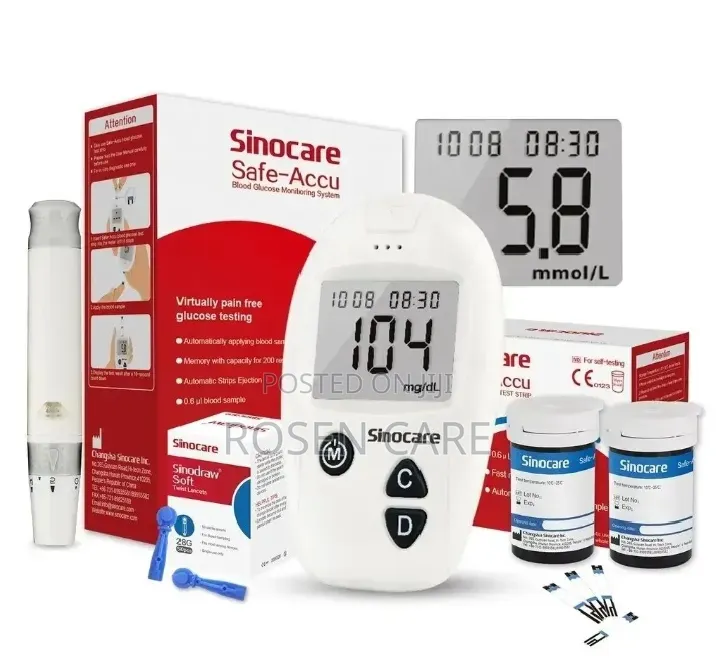 Glucometer Sugar Level Glucose Meter Monitor With 50 Strips