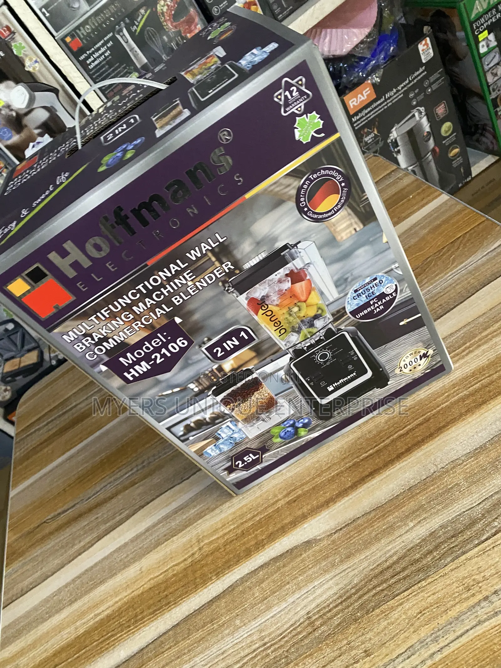 Hoffmans 2 in 1 Commercial Blender and Grinder
