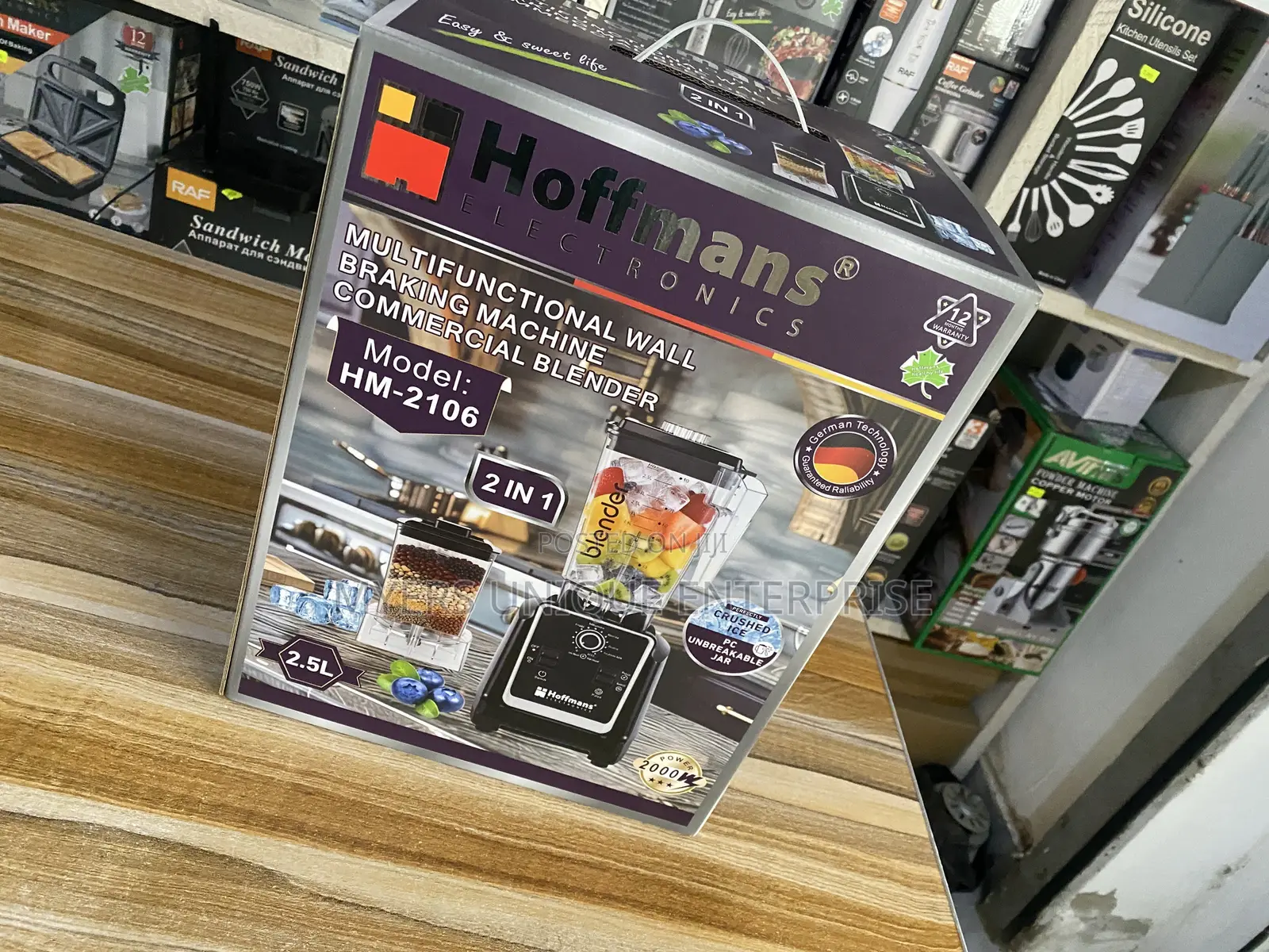 Hoffmans High Speed Commercial Blender (2in1)