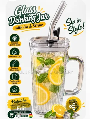 Drinking Jar With Straw
