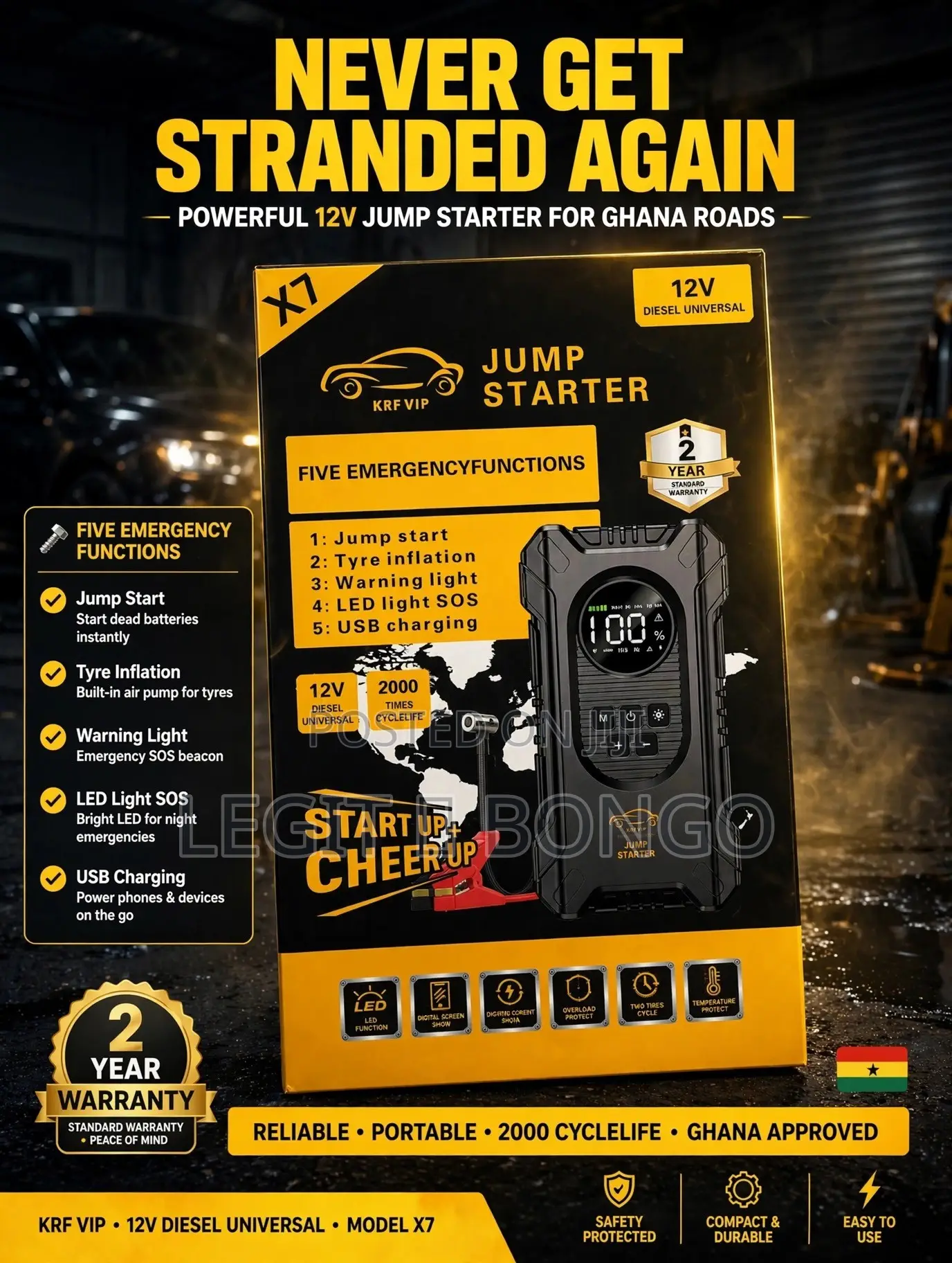 5-in-1 Car Emergency Jump Starter