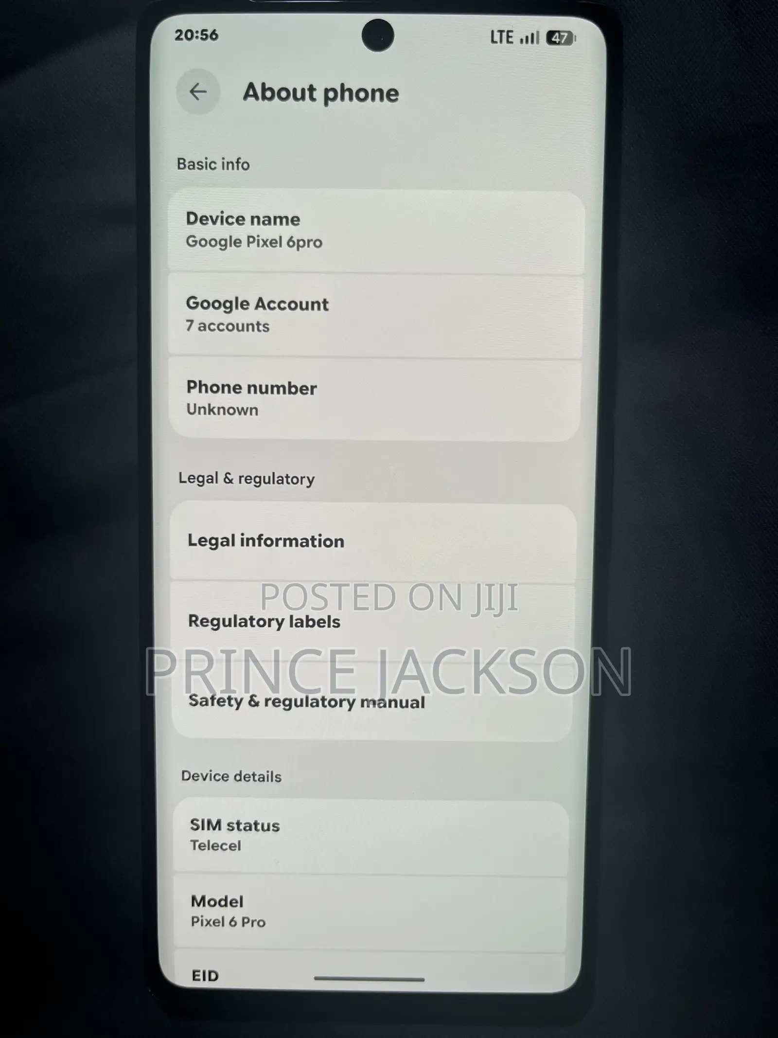 Google Pixel 6 Pro 128 GB Gray